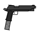 The M1911 with an extended magazine from Incident: 010A