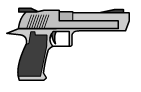 The chrome Desert Eagle from Madness Combat 6.5, Madness: Project Nexus (Classic), and the incidents